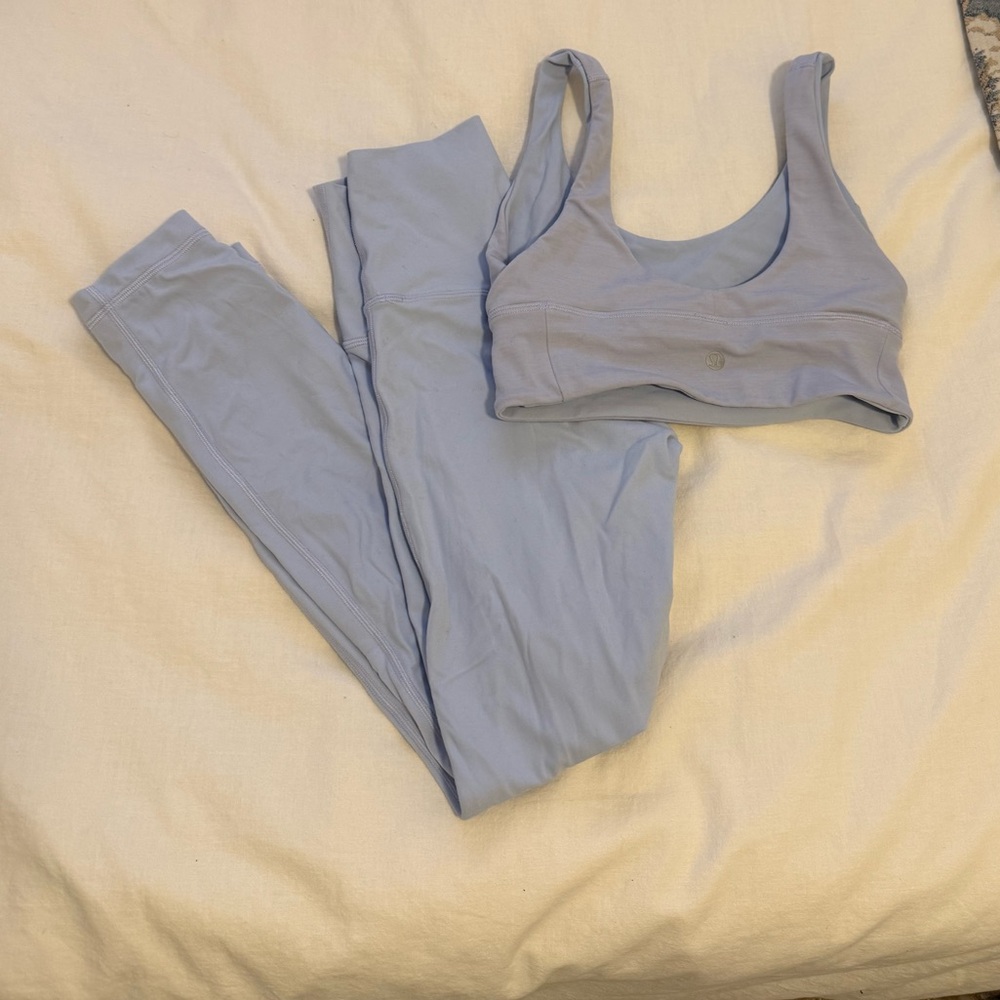 Light Blue Lulu Workout Set